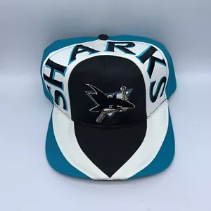 Vintage San Jose Sharks NHL Twins Enterprise Mens Hat Snapback Cap - Picture 1 of 6