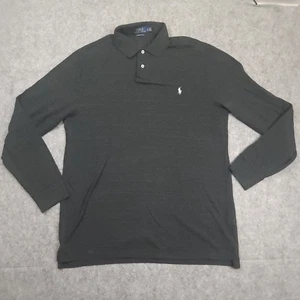 Polo Ralph Lauren Shirt Mens XL Gray Long Sleeve Pony Slim Fit Preppy Pony - Picture 1 of 9
