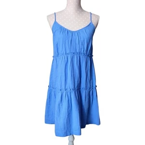 SOMA Algodón Gasa Chemise M Camisón Encubrimiento Azul Correas de Espagueti Para Mujer Nuevo con Etiquetas - Imagen 1 de 8