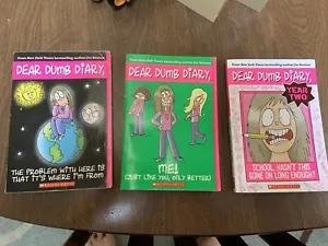 Lot 3 Dear Dumb Diary Books by Jim Benton Tween Girl Teen Children’s Book Year 2 - Picture 1 of 2