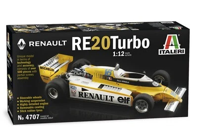 Renault RE 20 Turbo Formula 1 1:12 Plastic Model Kit 4707 ITALERI - Immagine 1 di 4
