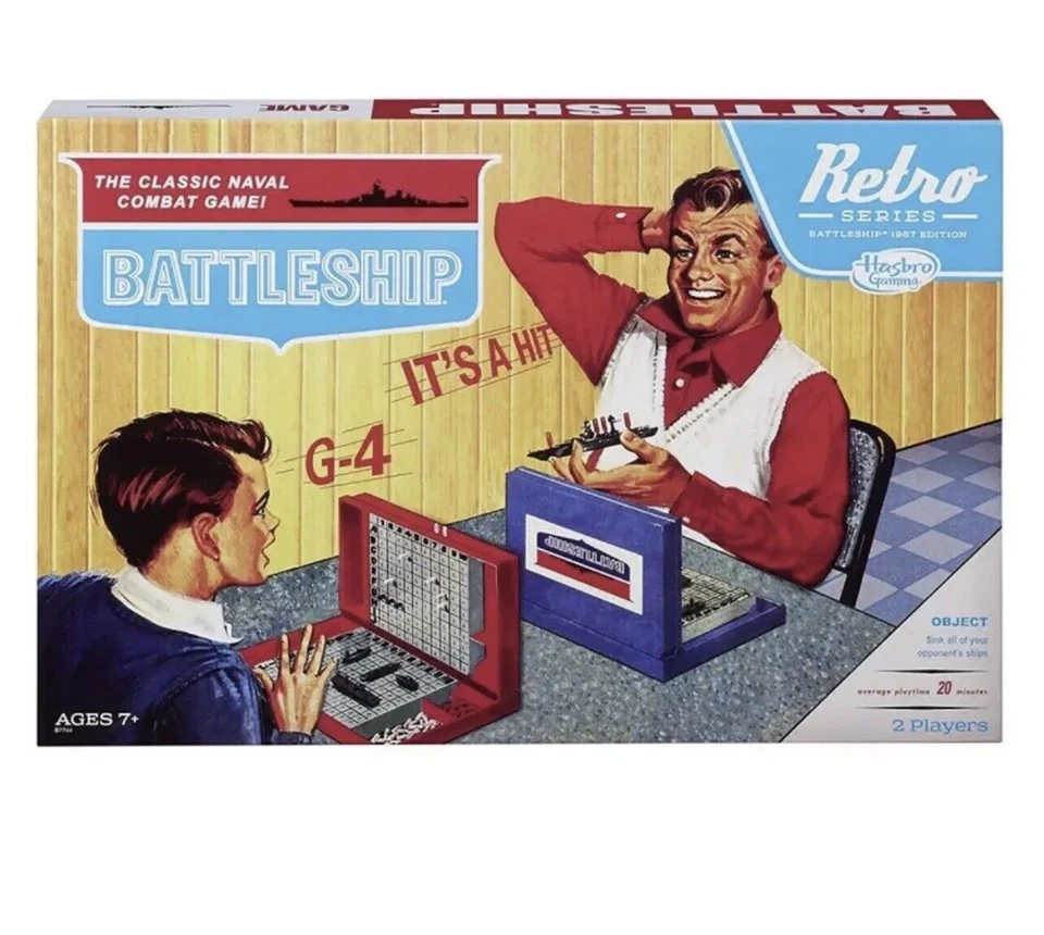 Hasbro B7744 Battleship 1967 Retro Board Game