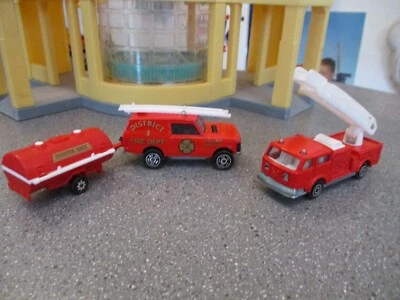 MAJORETTE RANGE ROVER CAMIÓN DE BOMBEROS Y CISTERNA DE AGUA HECHO EN FRANCIA ENVÍO WW Foto 1 de 4