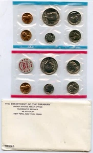 1972 Uncirculated Mint Set Philadelphia & Denver United States US 11 Coins P & D - Picture 1 of 3