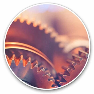 2 x Vinyl Stickers 20cm - Gear Wheels Engineering Cogs Cool Gift #21577 - Afbeelding 1 van 9