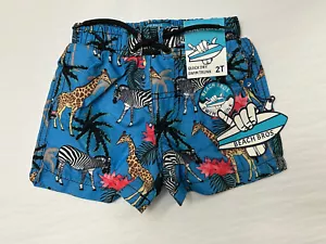 New Beach Bros Swim Trunks Animals Toddler Boys Size 2T Quick Dry (U15) - Picture 1 of 4