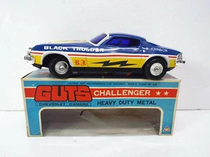 VINTAGE ASAHI JAPAN CHEVY CAMARO BLACK THUNDER BATTERY POWERED TOY BOXED (AM63) - Picture 1 of 5