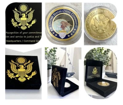 US CYBER COMMAND-Department of Defense Challenge Coin USCYBERCOM  Signal - Image 1 of 4
