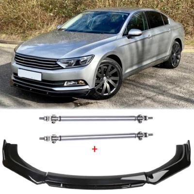 Protector divisor alerón labial parachoques delantero + varillas de puntal para Volkswagen Passat CC Foto 1 de 4