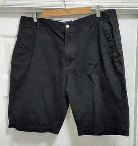 Volcom Chino Shorts Men's Size 36 Black Cotton Casual Pockets Comfort Logo - Picture 1 of 11