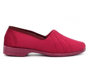 Zapatillas con tapa enrollable para mujer Zapatillas con suela de goma Forro textil Rojo - Imagen 1 de 4
