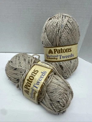 Patons Tweeds Shetland Chunky  Wool Blend Biscuit Beige Very Soft Yarn - Image 1 of 4