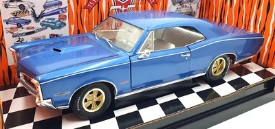 Ertl 1/18 Scale Diecast 29169 - 1966 Pontiac GTO Royal Bobcat Hurst Ed - Blue - Image 1 of 4