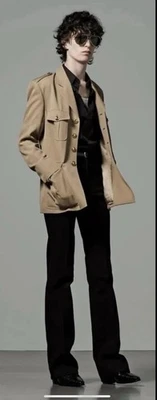 Chaqueta Celine Hedi Slimane Militar Gabardina Dorada SS20 Talla 52 Foto 1 de 4