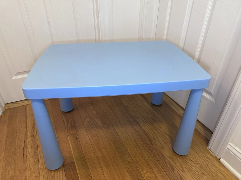 Mammut 儿童桌,室内/室外蓝色型号 15346 — 第 1/4 张图片