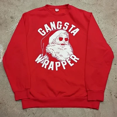 👾Holiday Time Gangsta Wrapper Santa Navidad Sudadera Para Hombre Talla Grande Foto 1 de 4