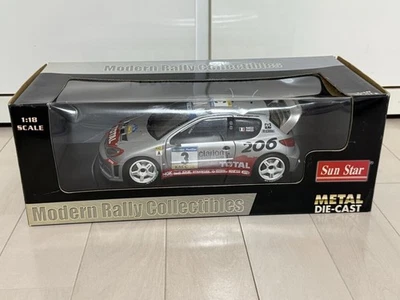 Rara 1/18 Star Peugeot 206 WRC 2002 PEUGEOT Sunstar - Immagine 1 di 4