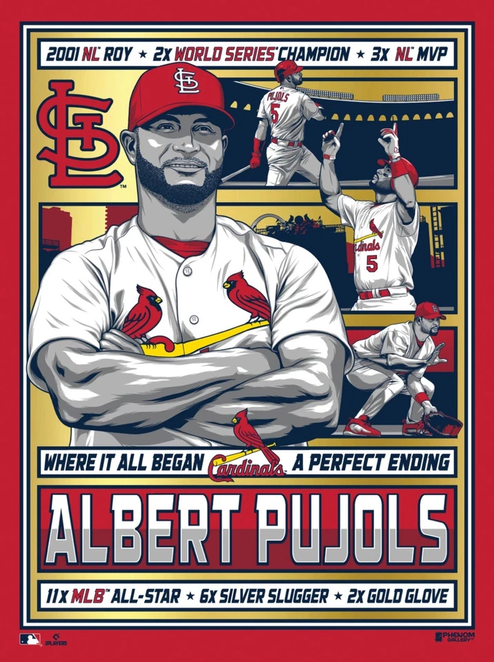 18x24 MLB Poster : ST. LOUIS CARDINALS ALBERT PUJOLS - Image 1 of 1
