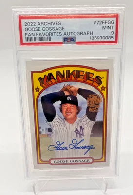 2022 Topps Archives - 1972 Fan Favorites Autographs Rich Gossage #72FF-GG PSA 9 - Image 1 of 2