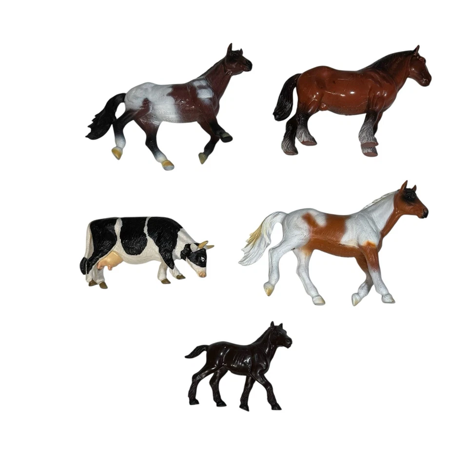 Lote de 5 estatuillas de vaca caballo Bullyland Foto 1 de 4