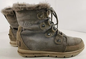 Sorel NL3039 Joan wasserdichte Damen-Winterstiefel aus Wildlederimitat grau UK 6,5 - Bild 1 von 16