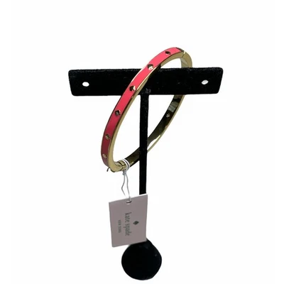 Brazalete Brazalete Kate Spade Coral Esmalte Tono Dorado Spot The Spade Foto 1 de 3