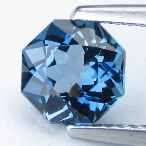 1.97Cts Charming Octagonal Cut Natural London Blue Topaz 7mm Loose Gemstone - Picture 1 of 5