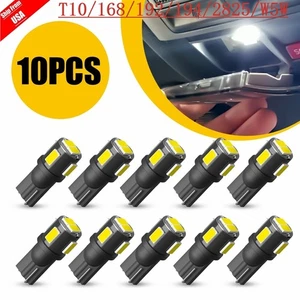 T10 LED License Plate Light Bulbs 6000K Super Bright White 168 2825 194 W5W 2821 - Picture 1 of 22