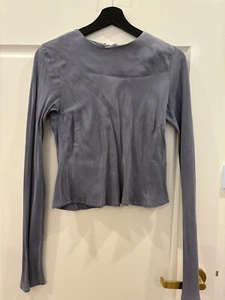 Nude Lucy long sleeve steel blue top - Picture 1 of 4