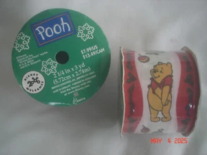 2 NEUE SPULEN Vintage DISNEY WINNIE THE POOH WEIHNACHTEN RIPSBAND / GIRLANDE - Bild 1 von 4
