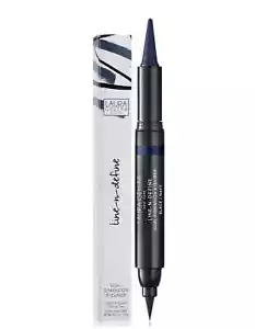 Genuine Laura Geller Line-N-Define Dual Dimension Liquid Eyeliner Black/Navy - Picture 1 of 1