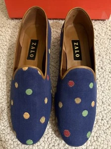 Zalo - Blue Polka Dot Slipper Loafers - Size 11M - Picture 1 of 7