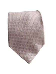 TIE RACK Baby Pink Grenadine PATTERNED 100% SILK TIE - Picture 1 of 10