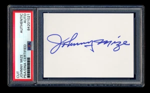 JOHNNY MIZE SIGNED MINT CUT PSA/DNA AUTOGRAPHED HOF NEW YORK YANKEES CARDINALS - Picture 1 of 1