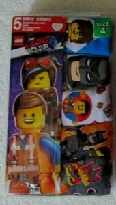 LEGO MOVIE BOYS Briefs-5 Pack-Size 4 NWT - Picture 1 of 5