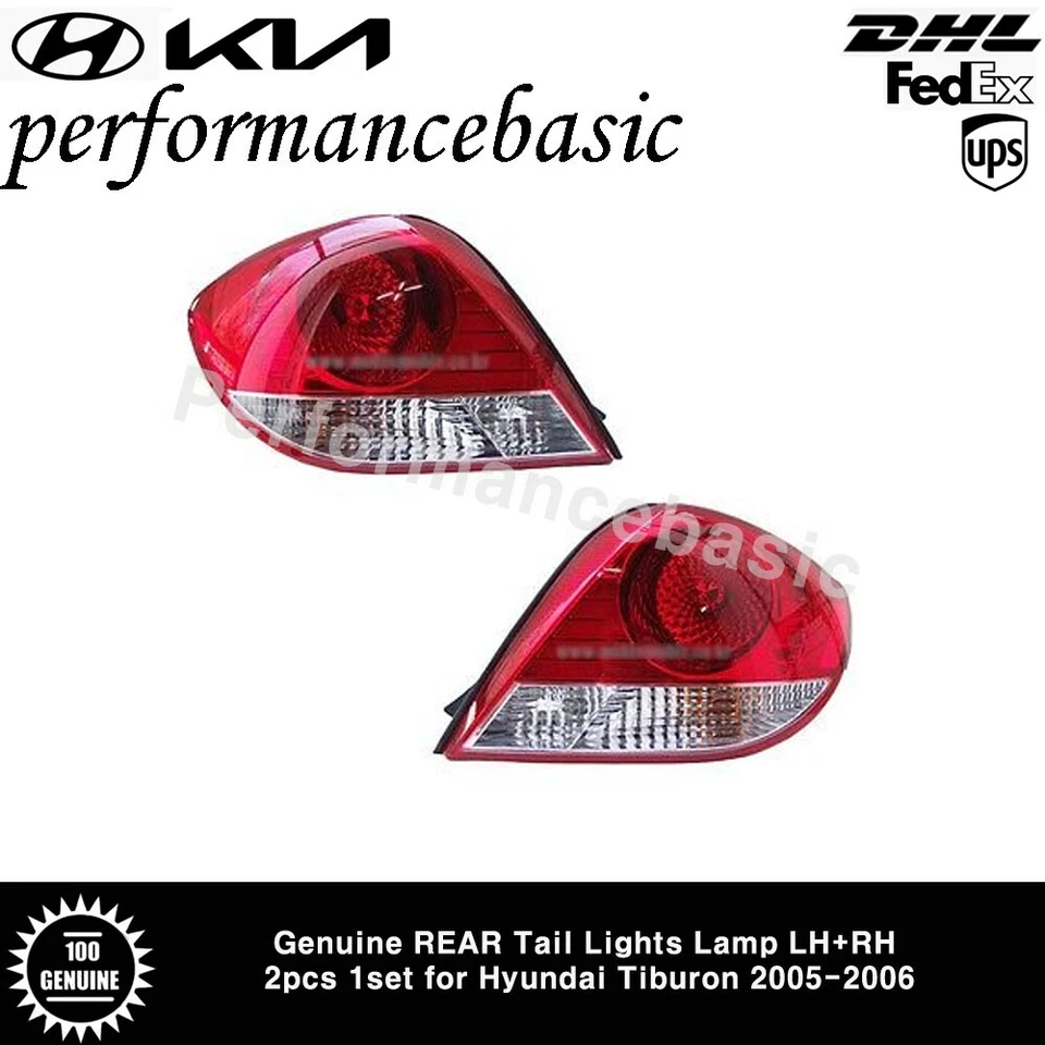 Genuine REAR Tail Lights Lamp LH+RH 2pcs 1set for Hyundai Tiburon 2005-2006 - Image 1 of 4