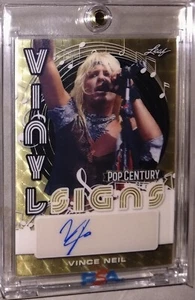 Vince Neil 2022 Leaf Pop Century Vinyl Signs Superprizmatic Auto 1/1 Motley Crue - Imagen 1 de 6