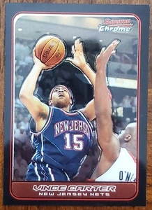 2006-07 BOWMAN CHROME VINCE CARTER NEW JERSEY NETS CARD #8 NM/MT - Picture 1 of 2