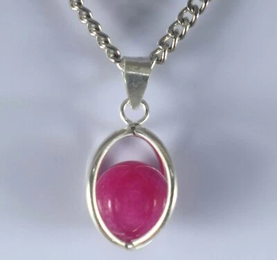 28.05 Ct Natural Round Ball Red Ruby Gemstone Pendant Certified Gift for Husband - Image 1 of 4