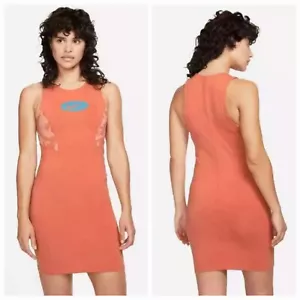 Nike Sportswear Icon Clash Women's Tank Dress in Coral & Blue Size XL NEW $70 - Picture 1 of 13