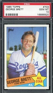 1985 Topps Baseball #703 George Brett PSA 10