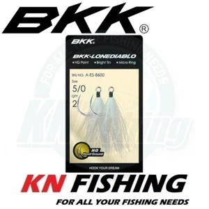 BKK LONE DIABLO BT White Bucktail Lures Hook Sizes 3/0 - 5/0 - Bild 1 von 1