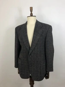 Harris Tweed Commander Blazer Pure New Wool Men Gray - Picture 1 of 14