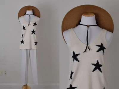 Star Print Knit Acrylic Tank - Image 1 of 4