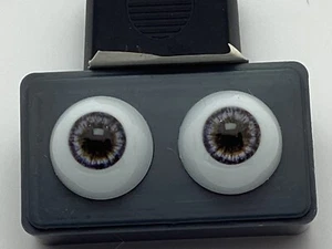 Vintage Glastic Blue/Gray Doll Eyes, 20mm (17) - Picture 1 of 5