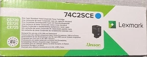 Lexmark 74C2SCE Original Cyan Toner für CS720/ CS725/ CX725 - Bild 1 von 3