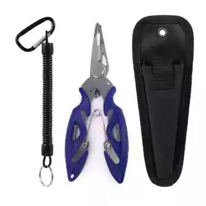 Fishing Pliers Multi-tool Hook Removal Disgorger Line Cutter Scissors + Lanyard - Picture 1 of 33