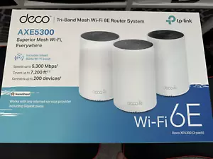 TP-Link Deco XE5300 AXE5300 Wi-Fi 6E Tri-Band Mesh WiFi System 3 Pack - Photo 1/2