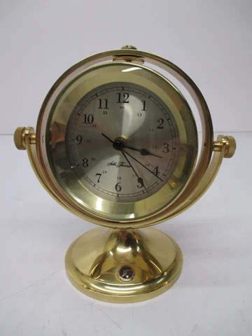 Vtg 1999 Seth Thomas Model 1044 Schooner Nautical Desk Clock Goodyear Employee Cover