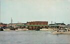 Vintage Boats Marina Crisfield Maryland Postcard F350